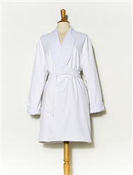 Pure White & White Short Spa Robe